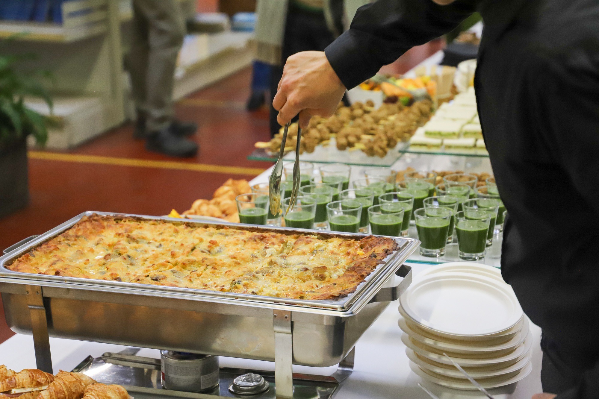 catering - close-up of a buffet with appetizers - finger food - top view